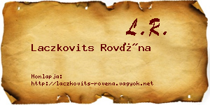 Laczkovits Rovéna névjegykártya